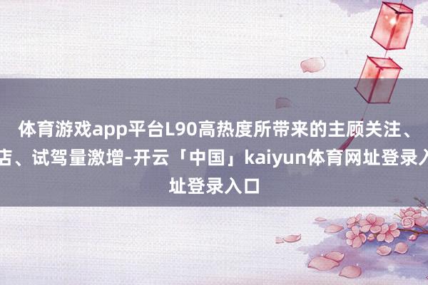 体育游戏app平台L90高热度所带来的主顾关注、进店、试驾量激增-开云「中国」kaiyun体育网址登录入口